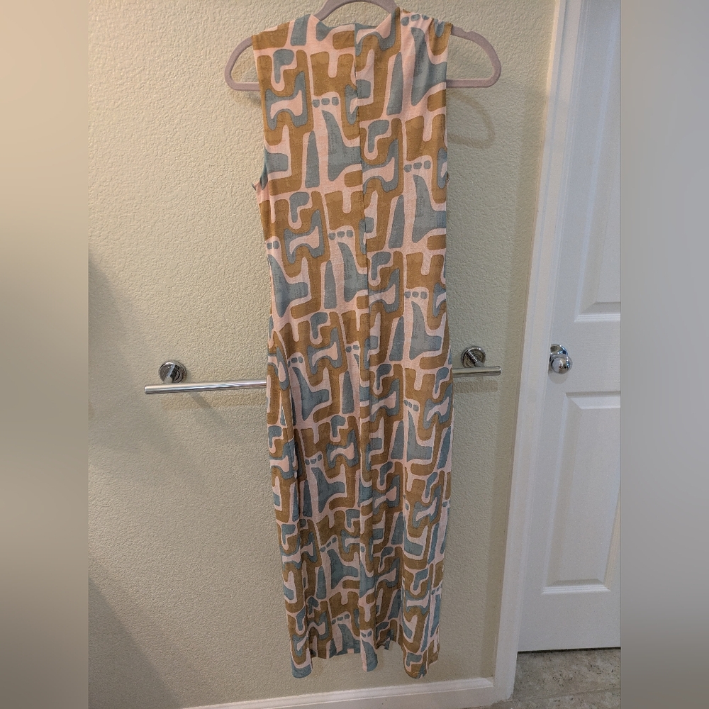 New - Anthropologie Stylish Geometric Print Dress - Picture 4 of 8